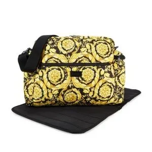 Versace Bags Versace Baroque Yellow And Black Baby Change Bag